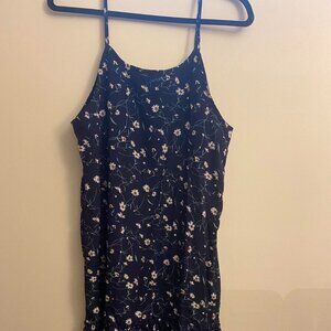 Floral Navy Blue Maxi Dress